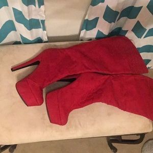 Nice red high heel boots